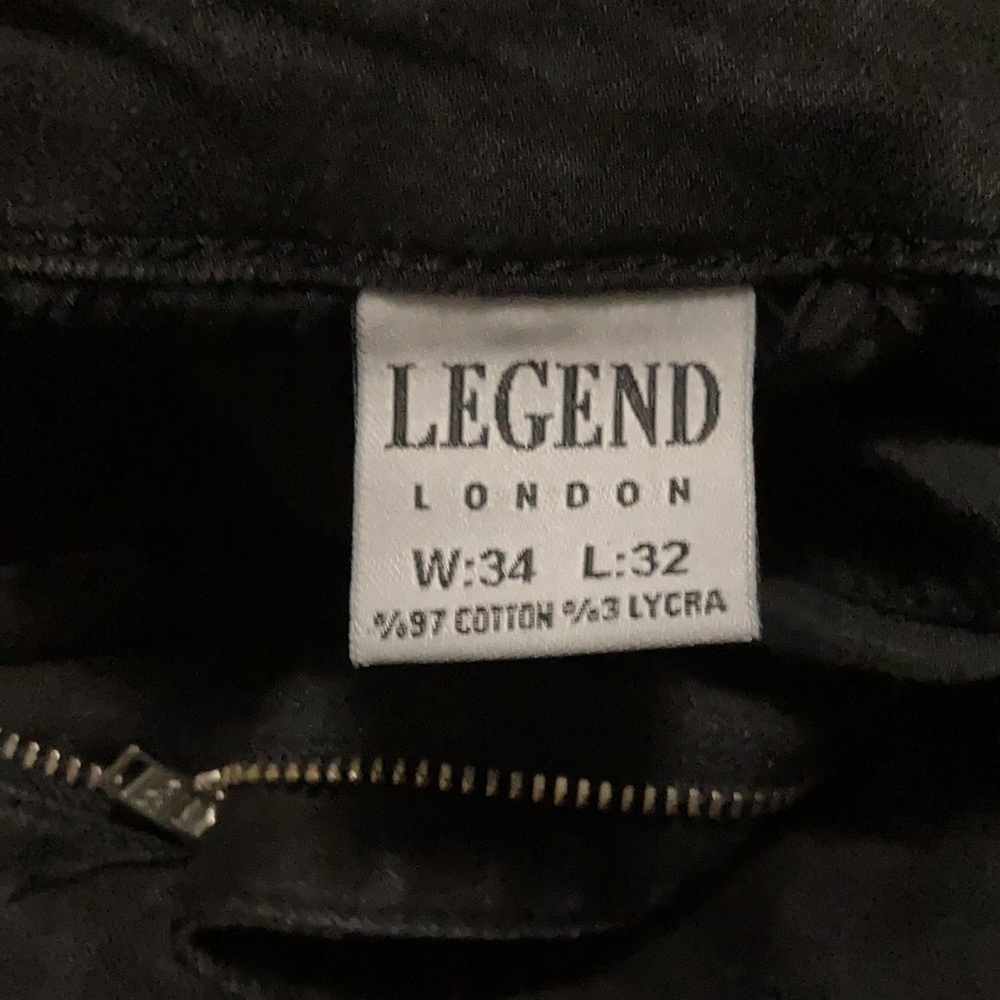 Legend London - Men's spray on ripped black jeans - Picture 4 of 7